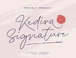 Kedira Signature font