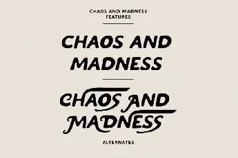 Chaos and Madness Display font