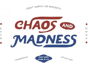 Chaos and Madness Display font