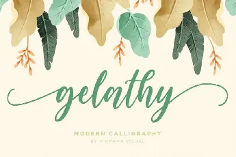 Gelathy Calligraphy font