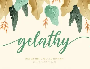 Gelathy Calligraphy font