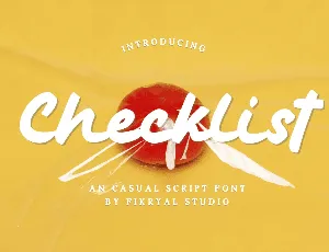 Checklist font