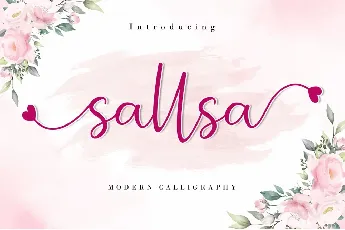 Sallsa Modern Calligraphy Script font