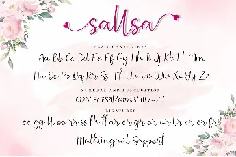 Sallsa Modern Calligraphy Script font