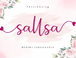 Sallsa Modern Calligraphy Script font