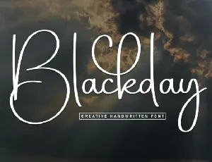 Blackday Calligraphy font