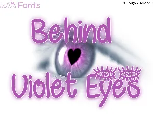 Behind Violet Eyes font