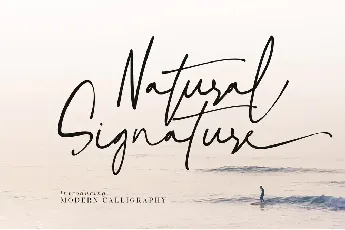 Natural Signature font