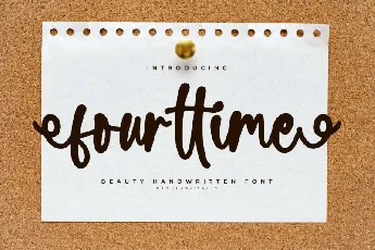 Fourttime Handwritten font