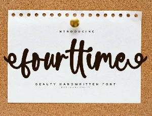 Fourttime Handwritten font