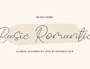 Basic Romantic font