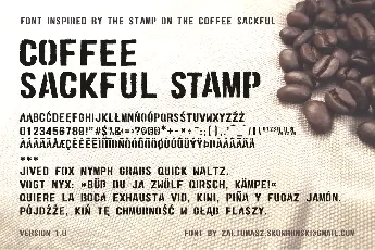 CofFEe Sackful Stamp font