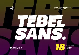 Tebel Sans font