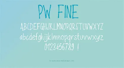 PW Fine font