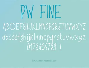PW Fine font