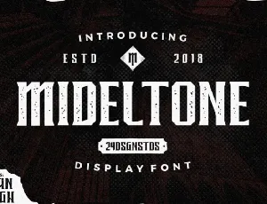 Mideltone Display font