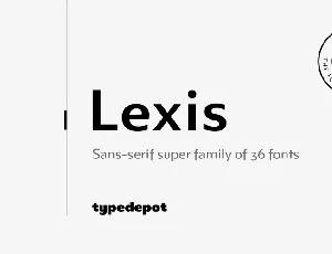 Lexis Family font