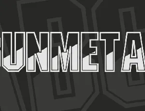 Gunmetal font