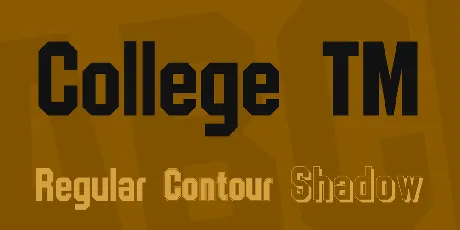 College TM font