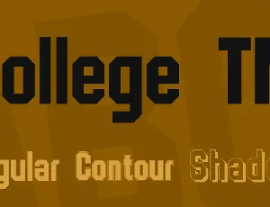 College TM font