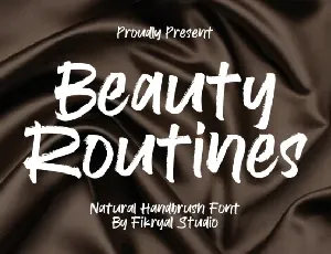 Beauty Routines font