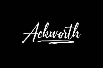 Ackworth Demo font