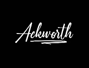 Ackworth Demo font