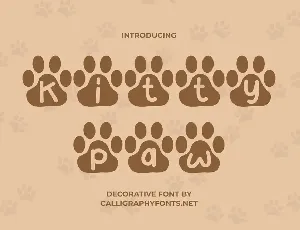 Kitty Paw Demo font