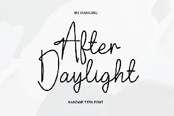 After Daylight font