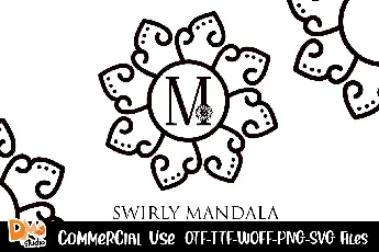 Swirly Mandala Monogram font