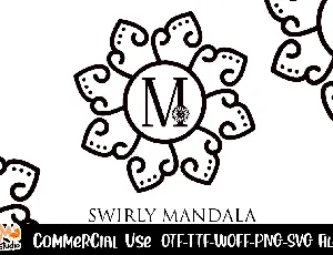 Swirly Mandala Monogram font