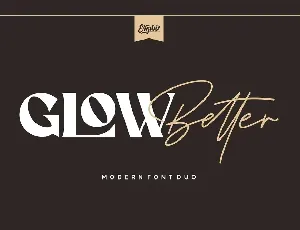 Glow Better Duo font