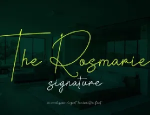 The Rosmarie Signature font