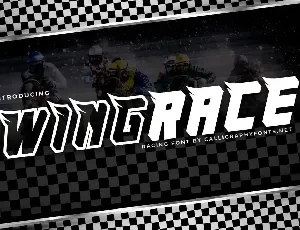 Wingrace Demo font