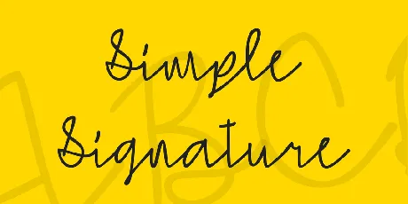 Simple Signature font