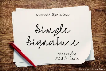 Simple Signature font