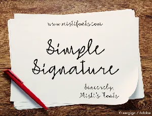 Simple Signature font