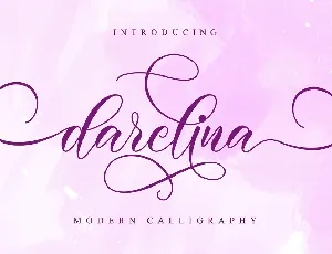 Darelina Calligraphy Script font