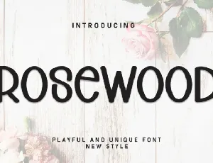 Rosewood Display font