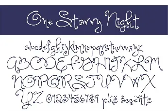 One Starry Night font