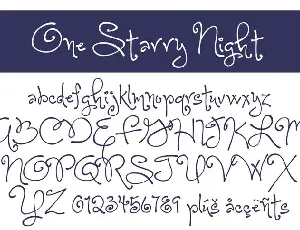 One Starry Night font