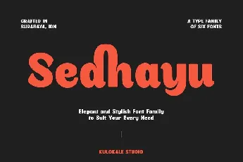 Sedhayu Sans Family font