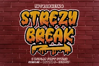 Strezy Break Outline font