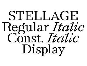 Stellage Family font