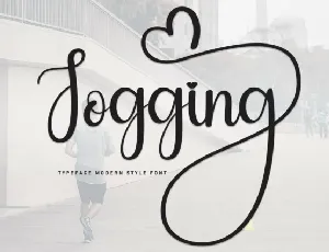 Jogging Script font