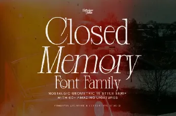 Closed Memory Typeface font