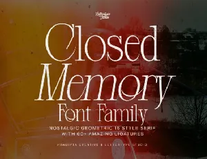 Closed Memory Typeface font