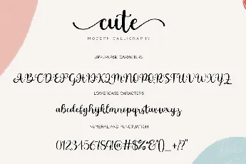 Cute Modern Calligraphy font