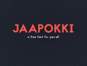 Jaapokki Typeface Free font