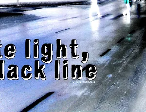 White light, black line font